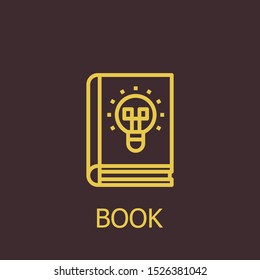 Outline book vector icon. Book illustration for web, mobile apps, design. Book vector symbol.