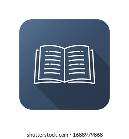 Outline book vector icon. Book illustration for web, mobile apps, design. Book vector symbol.