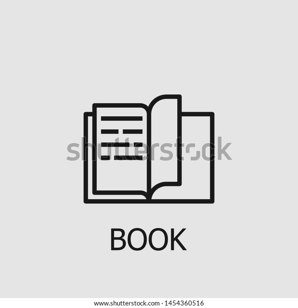 Outline book vector icon. Book\
illustration for web, mobile apps, design. Book vector\
symbol.