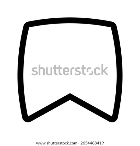 Outline bookmark icon to save, favorite, or mark content