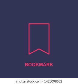Outline bookmark icon.bookmark vector illustration. Symbol for web and mobile