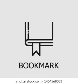 Outline bookmark vector icon. Bookmark illustration for web, mobile apps, design. Bookmark vector symbol.