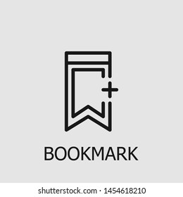 Outline bookmark vector icon. Bookmark illustration for web, mobile apps, design. Bookmark vector symbol.