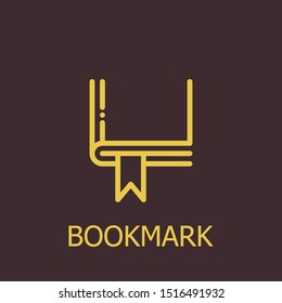 Outline bookmark vector icon. Bookmark illustration for web, mobile apps, design. Bookmark vector symbol.