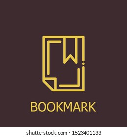 Outline bookmark vector icon. Bookmark illustration for web, mobile apps, design. Bookmark vector symbol.