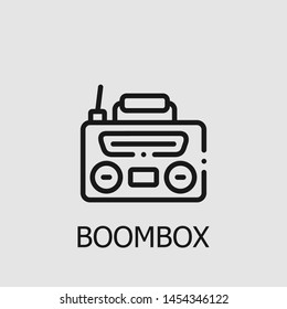 Outline boombox vector icon. Boombox illustration for web, mobile apps, design. Boombox vector symbol.