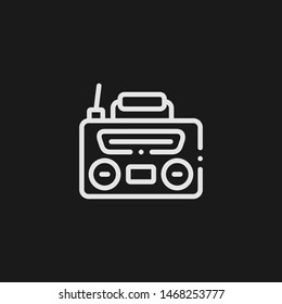Outline boombox vector icon. Boombox illustration for web, mobile apps, design. Boombox vector symbol.