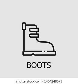 Outline boots vector icon. Boots illustration for web, mobile apps, design. Boots vector symbol.
