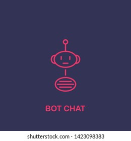 Outline bot chat icon.bot chat vector illustration. Symbol for web and mobile