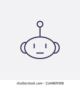 Outline bot icon illustration,vector robot sign symbol
