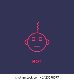 Outline bot icon.bot vector illustration. Symbol for web and mobile