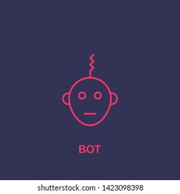 Outline bot icon.bot vector illustration. Symbol for web and mobile
