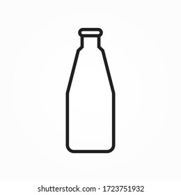 Outline bottle. Outline champagne bottle icon illustration vector symbol