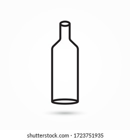 Outline bottle. Outline champagne bottle icon illustration vector symbol