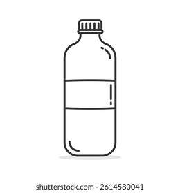 Outline bottle icon isolated flat style vector illustration on white background.