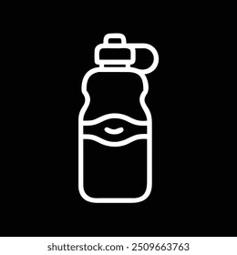 OUTLINE A BOTTLE OF WATER LOGO IN BLACK BACKGROUND