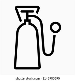Outline bottled oxygen pixel perfect vector icon