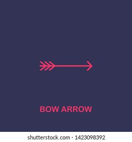 Outline bow arrow icon.bow arrow vector illustration. Symbol for web and mobile