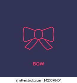 Outline bow icon.bow vector illustration. Symbol for web and mobile