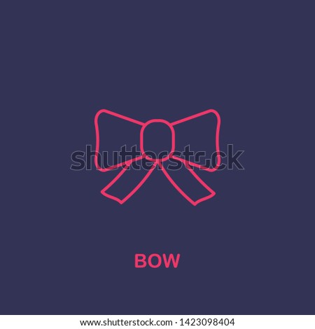 Outline bow icon.bow vector illustration. Symbol for web and mobile