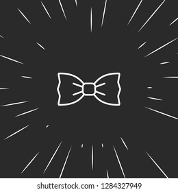 Outline bow tie icon, illustrated icon for modern web and mobile design, simple and minimal symbol of bow tie