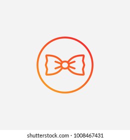 Outline bow tie icon.gradient illustration isolated vector sign symbol