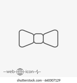 outline bow tie vector icon