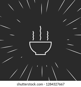 Outline bowl icon, illustrated icon for modern web and mobile design, simple and minimal symbol of bowl