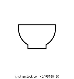 Outline bowl icon illustration isolated vector sign symbol