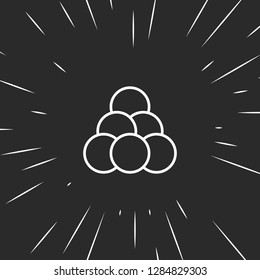 Outline bowling ball icon, illustrated icon for modern web and mobile design, simple and minimal symbol of bowling ball