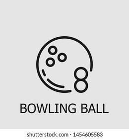 Outline bowling ball vector icon. Bowling ball illustration for web, mobile apps, design. Bowling ball vector symbol.