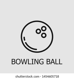 Outline bowling ball vector icon. Bowling ball illustration for web, mobile apps, design. Bowling ball vector symbol.
