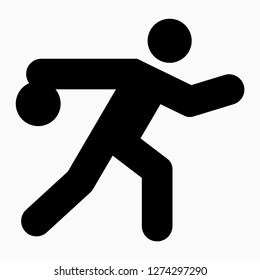 Outline bowling pixel perfect vector icon