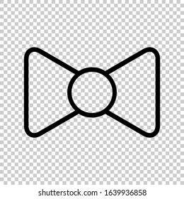 outline bowtie icon vector flat on transparent background