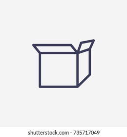 Outline box icon illustration vector symbol