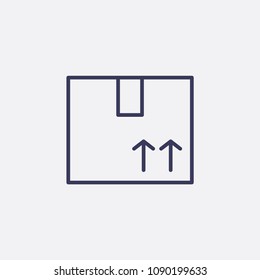 Outline box icon illustration,vector carton sign symbol