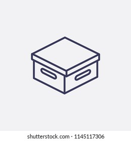 Outline box icon illustration,vector office sign symbol