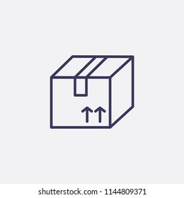 Outline box icon illustration,vector post sign symbol