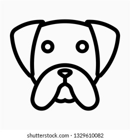 Outline Boxer vector icon