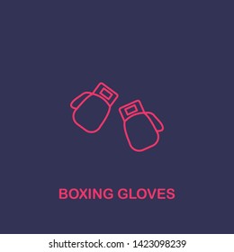 Outline boxing gloves icon.boxing gloves vector illustration. Symbol for web and mobile