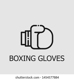 Outline boxing gloves vector icon. Boxing gloves illustration for web, mobile apps, design. Boxing gloves vector symbol.