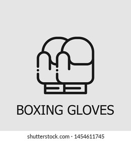 Outline boxing gloves vector icon. Boxing gloves illustration for web, mobile apps, design. Boxing gloves vector symbol.