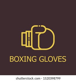 Outline boxing gloves vector icon. Boxing gloves illustration for web, mobile apps, design. Boxing gloves vector symbol.
