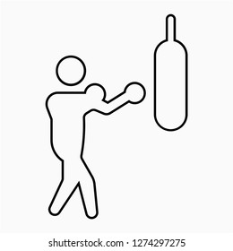 Outline boxing pixel perfect vector icon