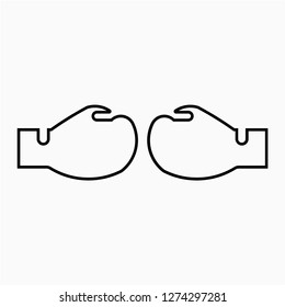 Outline boxing pixel perfect vector icon