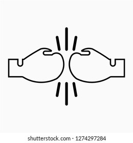 Outline boxing pixel perfect vector icon