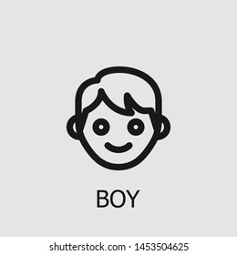 Outline boy vector icon. Boy illustration for web, mobile apps, design. Boy vector symbol.
