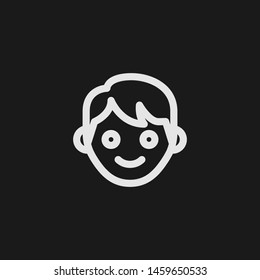 Outline boy vector icon. Boy illustration for web, mobile apps, design. Boy vector symbol.