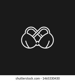 Outline bra vector icon. Bra illustration for web, mobile apps, design. Bra vector symbol.
