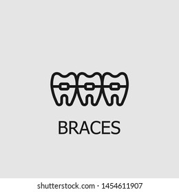 Outline braces vector icon. Braces illustration for web, mobile apps, design. Braces vector symbol.